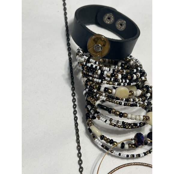 10 pc Mixed Purple Jewelry Necklace Earrings Bracelets & More - Picture 4 of 7